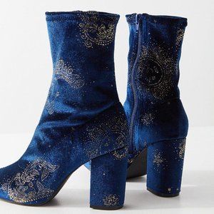 Urban outfitters blue celestial glove boot heels